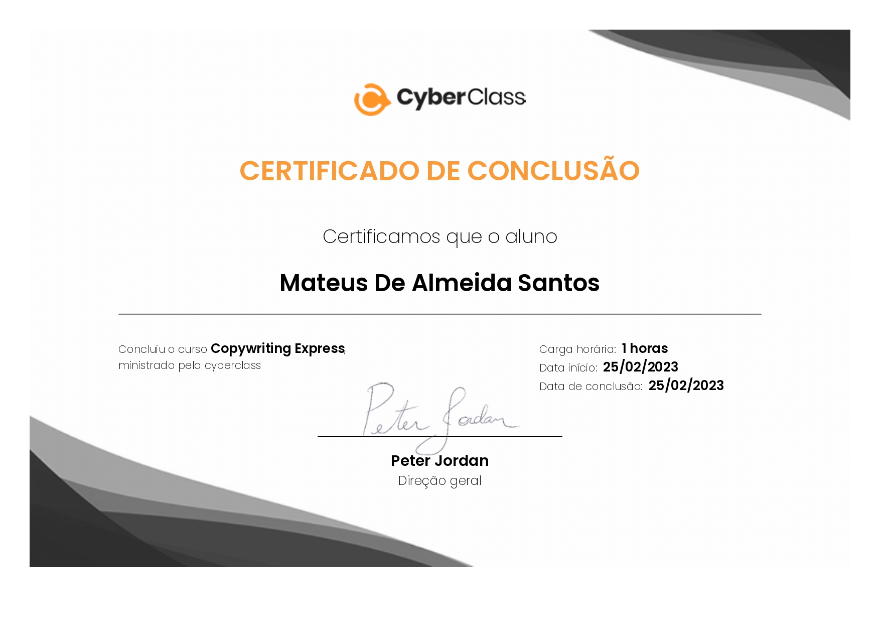 Certificado - Capa